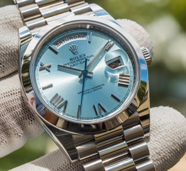 Rolex Day-date 40 Platinum Day-date 40mm Ice Blue Dial - Roman Numerals