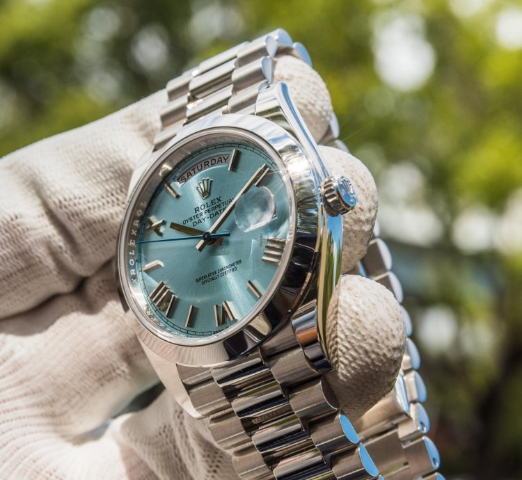 Rolex Day-date 40 Platinum Day-date 40mm Ice Blue Dial - Roman Numerals