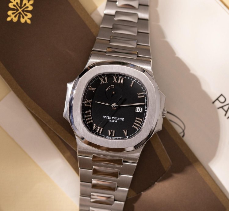 Patek Philippe Nautilus Power Reserve 3710 1a-001 Black Roman Dial