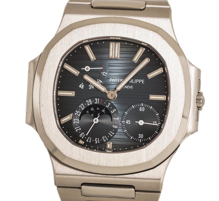 Patek Philippe Nautilus Power Reserve Mark-1 Ref-3712-1a-001 Steel Three Red Dots Box Extract Bj 2005 Patek Service 2023 Excellent