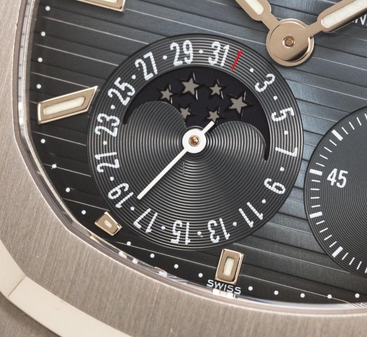 Patek Philippe Nautilus Power Reserve Mark-1 Ref-3712-1a-001 Steel Three Red Dots Box Extract Bj 2005 Patek Service 2023 Excellent
