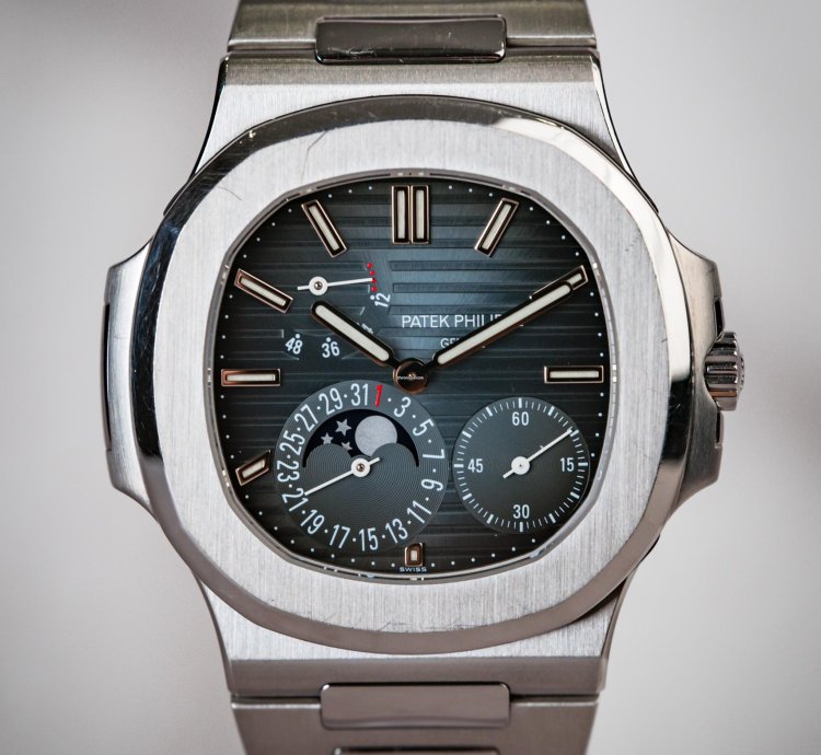 Patek Philippe Nautilus Power Reserve Moon Phase Stainless Steel