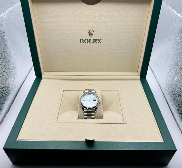Rolex Day-date 40 Platinum Ice Blue Dial New Unworn 2024