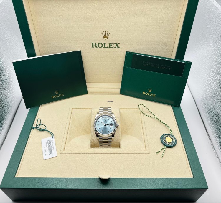 Rolex Day-date 40 Platinum Ice Blue Dial New Unworn 2024