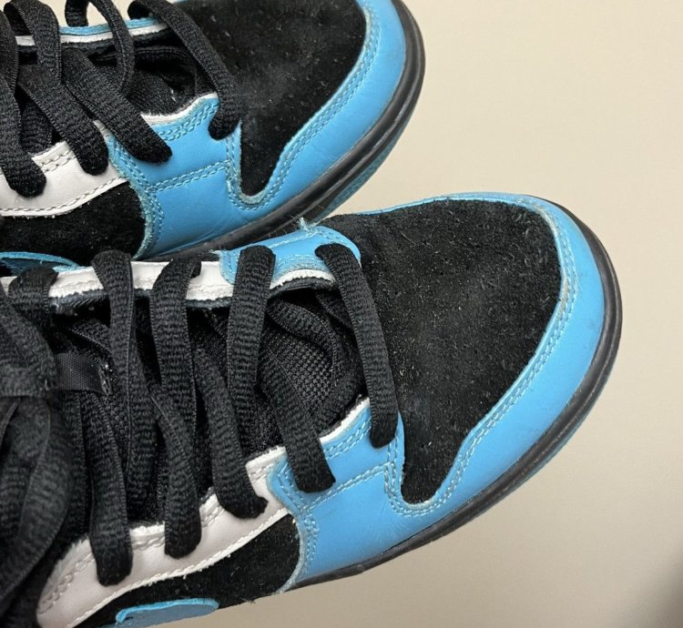 2008 Nike Dunk Mid Pro Sb Black Aqua Fuel Blue