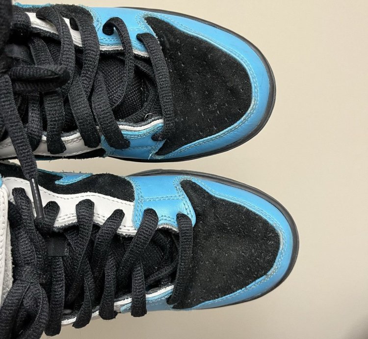 2008 Nike Dunk Mid Pro Sb Black Aqua Fuel Blue