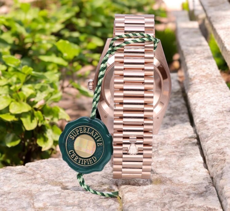 Rolex Day-date 40 President 18k Rose Gold Olive Roman Green Unworn 2025