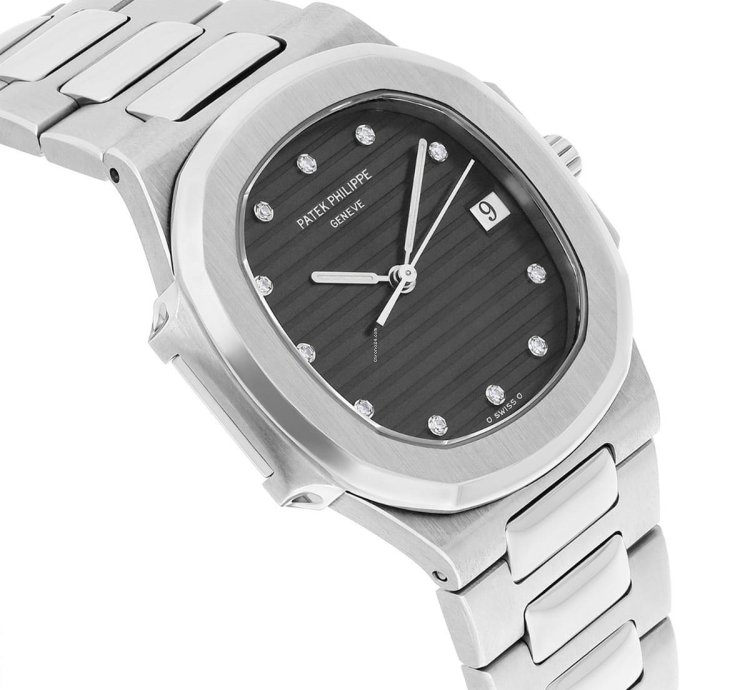 Patek Philippe Nautilus Quartz 33mm Black Dial Stainless Steel Watch 3900 1 Box And Papers