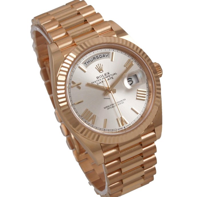 Rolex Day-date 40 President 228238 Yellow Gold Silver Dial Full Set New 2022