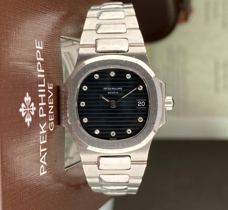 Patek Philippe Nautilus Rare Platinum Patek Philippe Nautilus 4700 1p Ladies With Factory Diamond Dial
