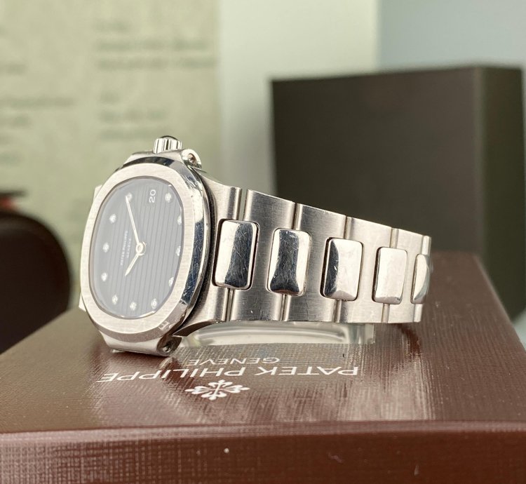 Patek Philippe Nautilus Rare Platinum Patek Philippe Nautilus 4700 1p Ladies With Factory Diamond Dial