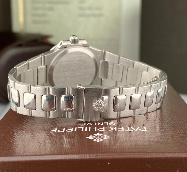 Patek Philippe Nautilus Rare Platinum Patek Philippe Nautilus 4700 1p Ladies With Factory Diamond Dial