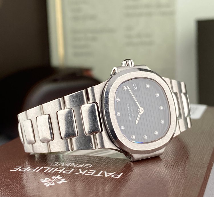 Patek Philippe Nautilus Rare Platinum Patek Philippe Nautilus 4700 1p Ladies With Factory Diamond Dial