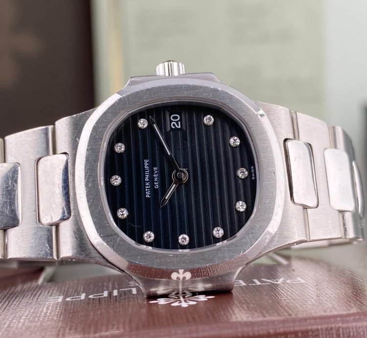 Patek Philippe Nautilus Rare Platinum Patek Philippe Nautilus 4700 1p Ladies With Factory Diamond Dial