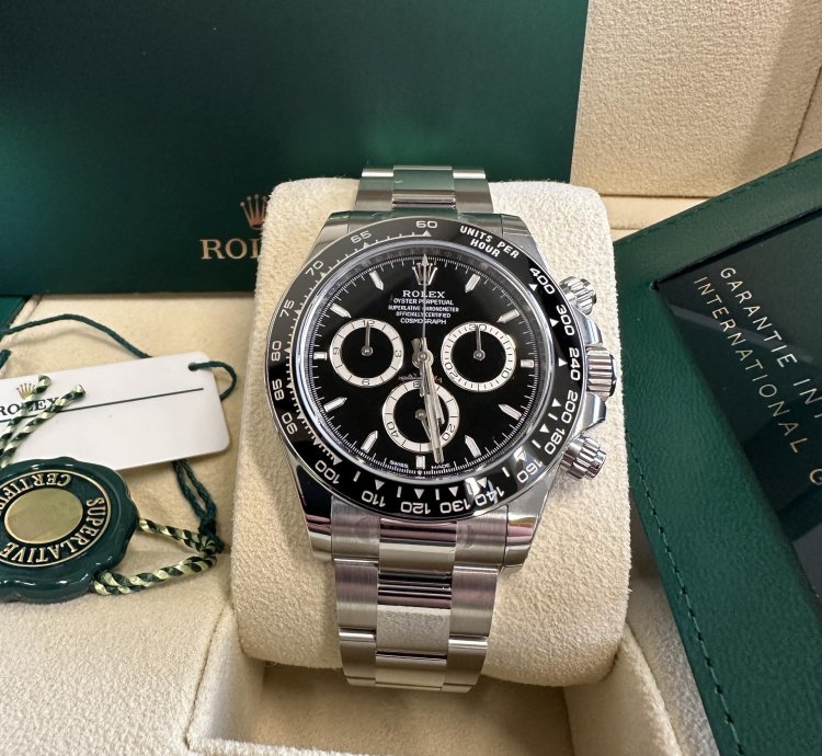 Rolex Daytona New Model 2024 Steel Rim Bezel Ceramic Stainless Steel Black Dial Oyster