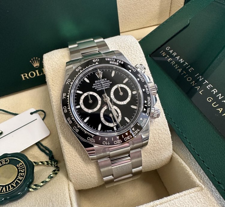 Rolex Daytona New Model 2024 Steel Rim Bezel Ceramic Stainless Steel Black Dial Oyster
