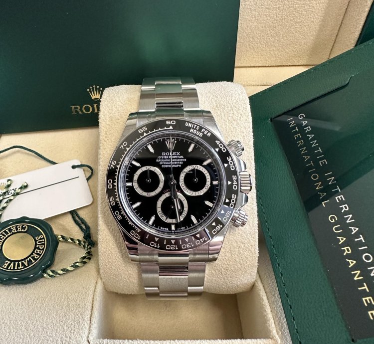 Rolex Daytona New Model 2024 Steel Rim Bezel Ceramic Stainless Steel Black Dial Oyster