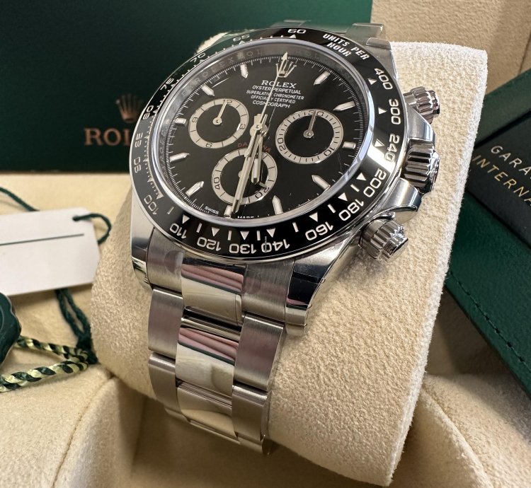 Rolex Daytona New Model 2024 Steel Rim Bezel Ceramic Stainless Steel Black Dial Oyster