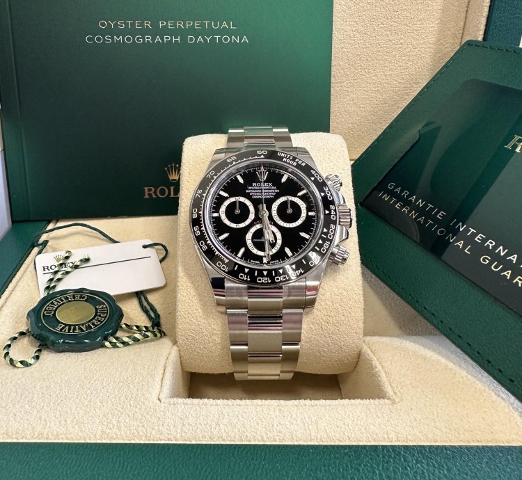 Rolex Daytona New Model 2024 Steel Rim Bezel Ceramic Stainless Steel Black Dial Oyster
