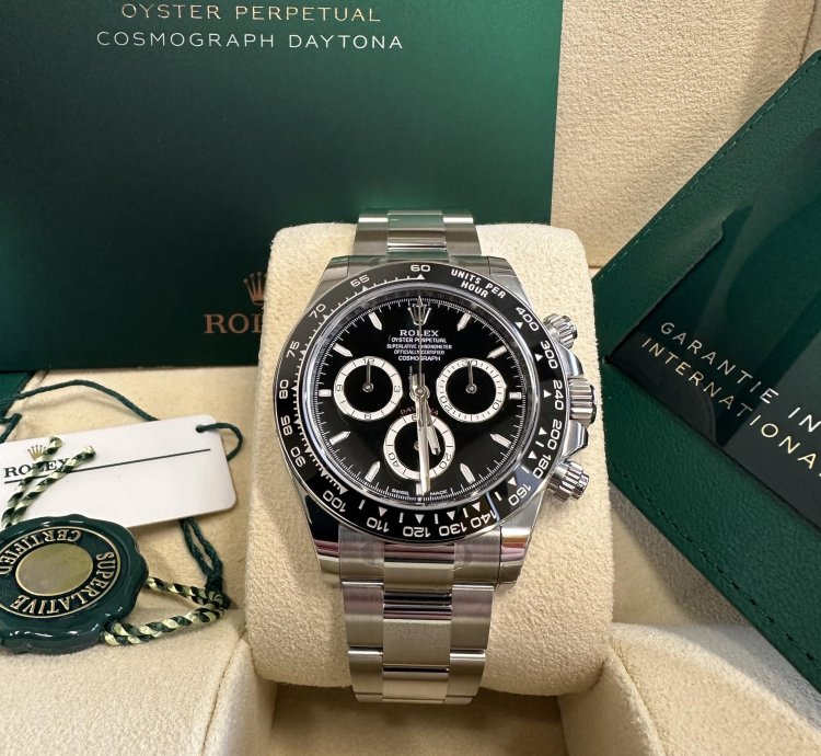 Rolex Daytona New Model 2024 Steel Rim Bezel Ceramic Stainless Steel Black Dial Oyster