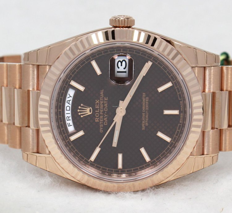 Rolex Day-date 40 President 40mm Day-date 228235 18k Rose Gold Chocolate Motif