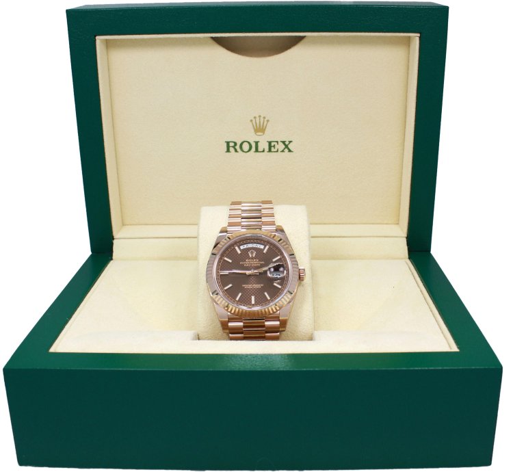 Rolex Day-date 40 President 40mm Day-date 228235 18k Rose Gold Chocolate Motif