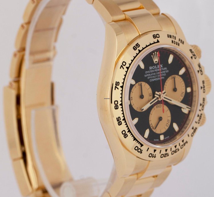 Rolex Daytona New Papers Rolex Daytona Black Paul Newman 40mm 18k Yellow Gold Watch 116508 Box