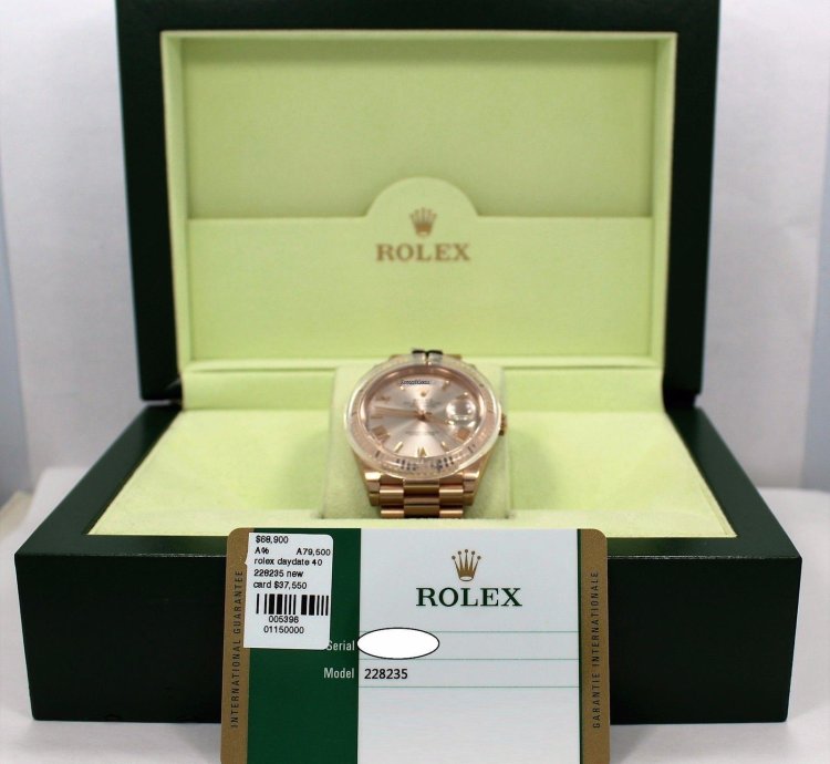 Rolex Day-date 40 President 40mm Day-date 228235 18k Rose Gold Sundust Unworn