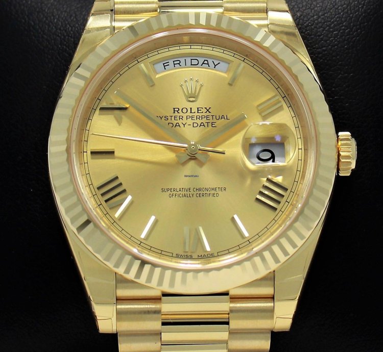 Rolex Day-date 40 President 40mm Day-date 228238 18k Yellow Gold Champagne New