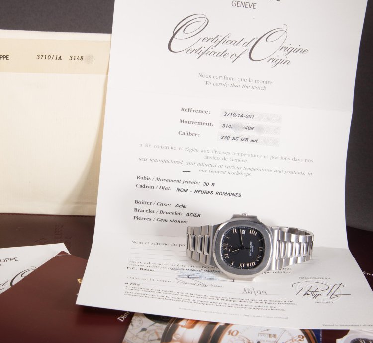 Patek Philippe Nautilus Ref 3710 Full Set From 1999