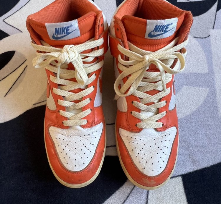 2009 Nike Dunk High Syracuse White Orange Blaze - Used