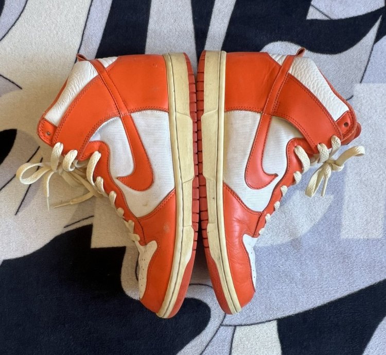 2009 Nike Dunk High Syracuse White Orange Blaze - Used