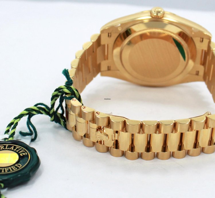 Rolex Day-date 40 President Day-date 228238 18k Gold Black Diagonal Motif Unworn