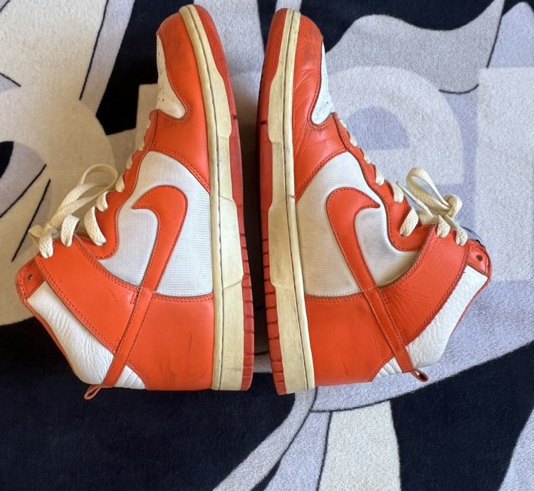 2009 Nike Dunk High Syracuse White Orange Blaze - Used
