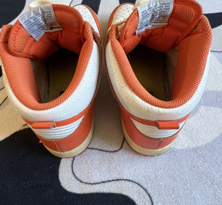 2009 Nike Dunk High Syracuse White Orange Blaze - Used