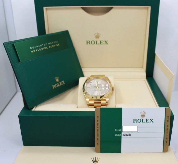 Rolex Day-date 40 President Day-date 228238 18k Yellow Gold Silver Motif Dial