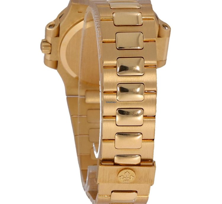 Patek Philippe Nautilus Ref 3800 001 Gold 18k 37mm Black Dial Full Set 1998