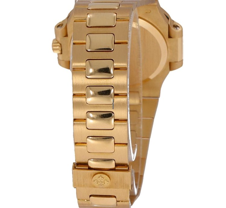 Patek Philippe Nautilus Ref 3800 001 Gold 18k 37mm Black Dial Full Set 1998
