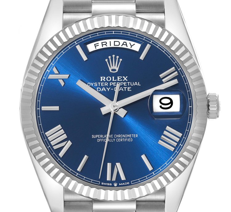 Rolex Day-date 40 President Day-date 40 Blue Dial Platinum Mens Watch 228236 Unworn