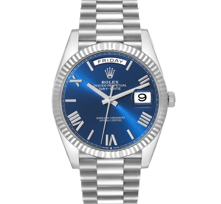 Rolex Day-date 40 President Day-date 40 Blue Dial Platinum Mens Watch 228236 Unworn