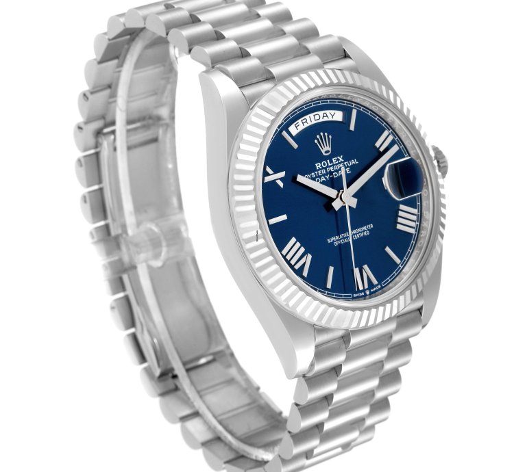 Rolex Day-date 40 President Day-date 40 Blue Dial Platinum Mens Watch 228236 Unworn