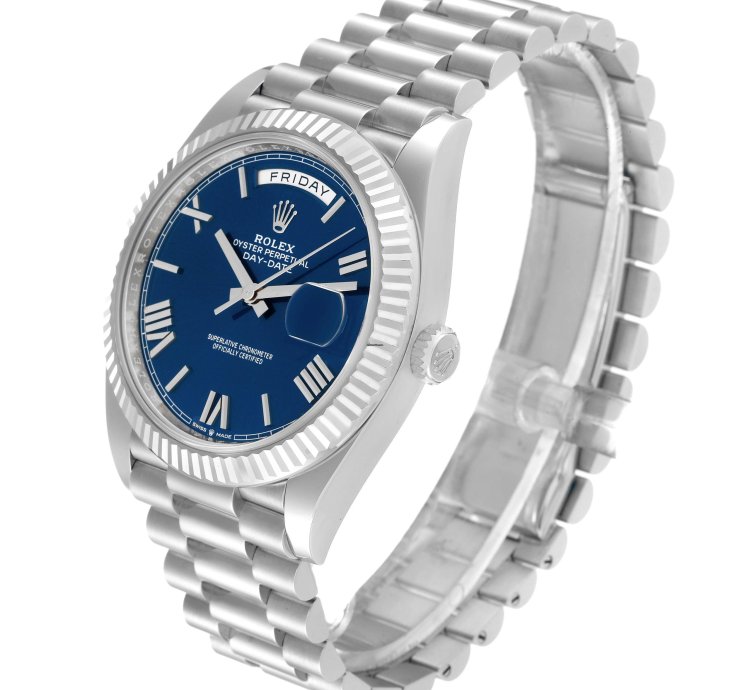 Rolex Day-date 40 President Day-date 40 Blue Dial Platinum Mens Watch 228236 Unworn