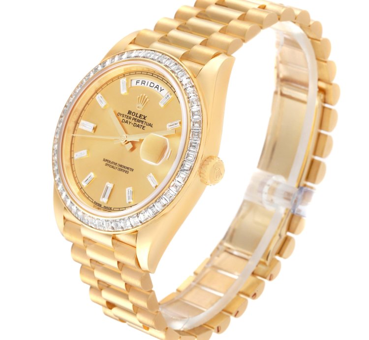 Rolex Day-date 40 President Day-date 40 Yellow Gold Diamond Mens Watch 228398 Unworn