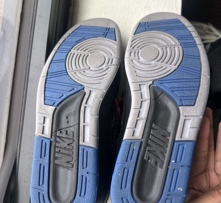 Jordan 2 Offwhite black-blue Vvvnds 12m