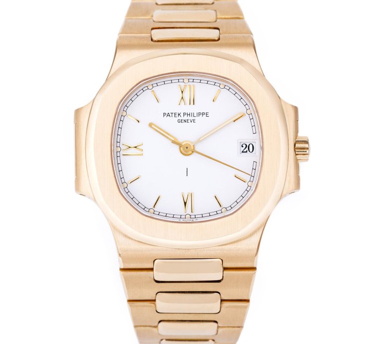 Patek Philippe Nautilus Ref 3800 1j White Dial - Baton And Roman Numerals 38mm 18k Yellow Gold