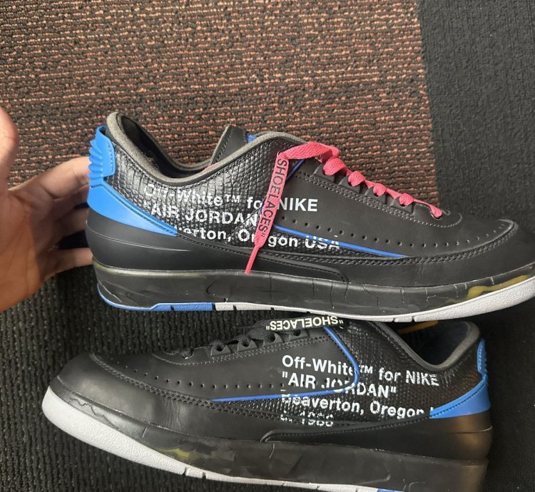 Jordan 2 Offwhite black-blue Vvvnds 12m