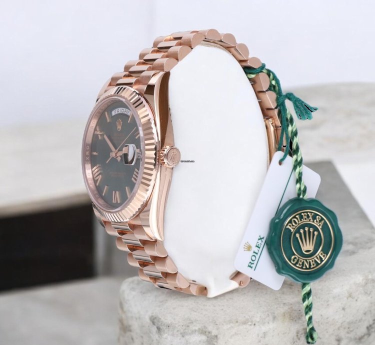 Rolex Day-date 40 President Rose Gold Olive Roman Green 18 Krt Unworn 2025