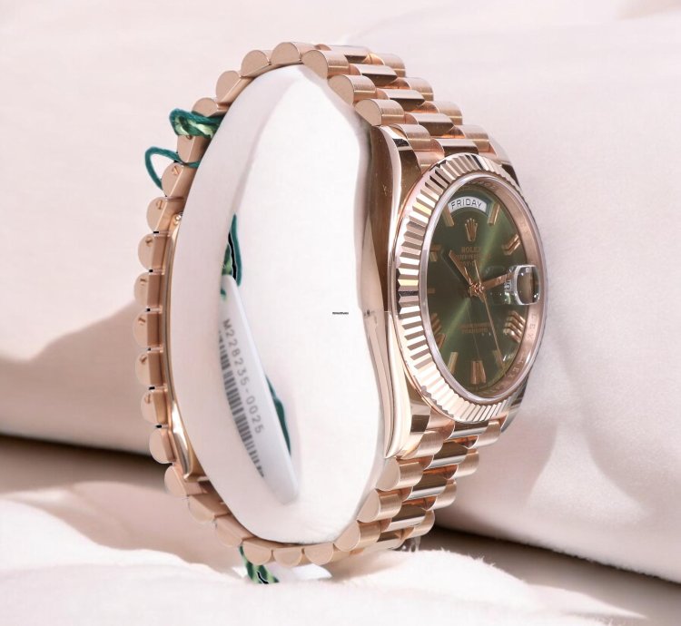 Rolex Day-date 40 President Rose Gold Olive Roman Green 18 Krt Unworn 2025