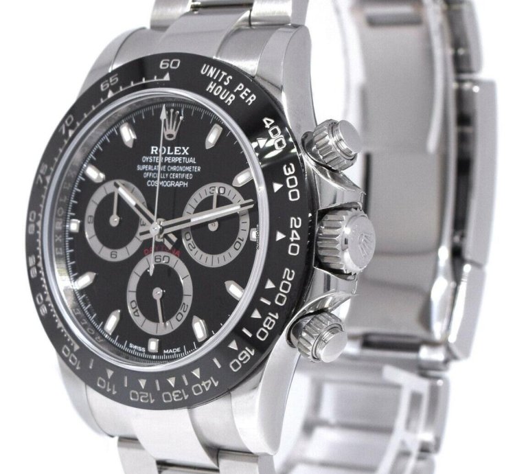 Rolex Daytona New Rolex Daytona Chronograph Steel Ceramic Watch Black 22 116500
