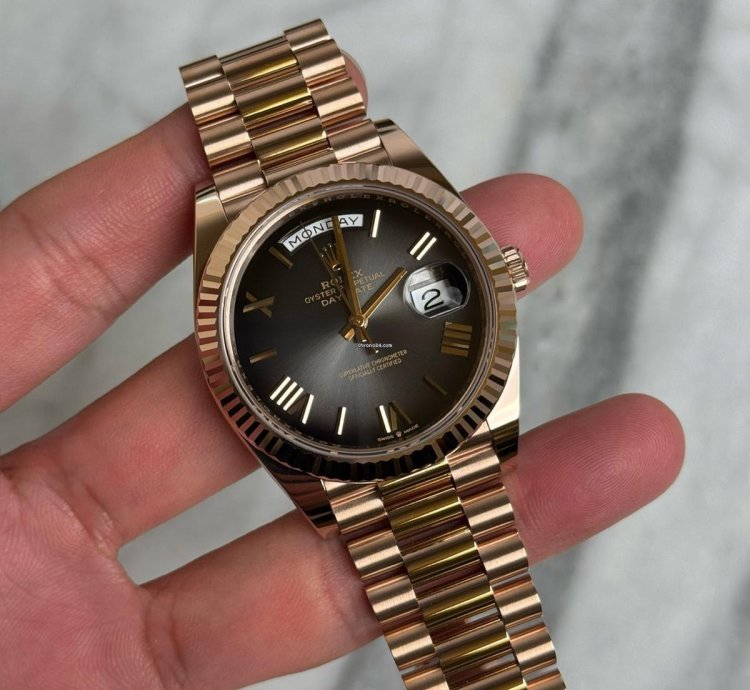 Rolex Day-date 40 President Slate Ombre 18k Rose Gold Bnib 2024